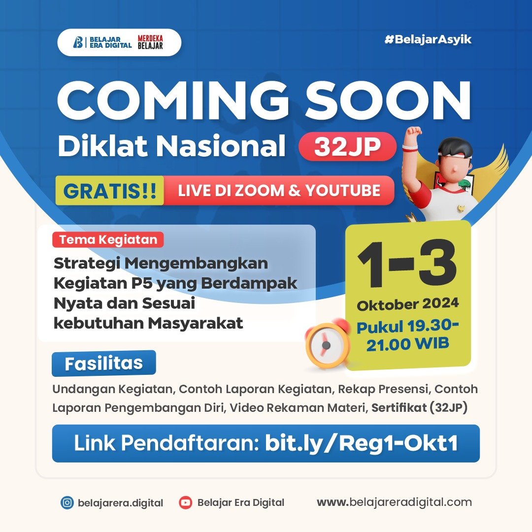 DikNas 32JP : Strategi Mengembangkan Kegiatan P5 yang Berdampak Nyata dan Sesuai Kebutuhan Masyarakat (01-03 Oktober 2024)